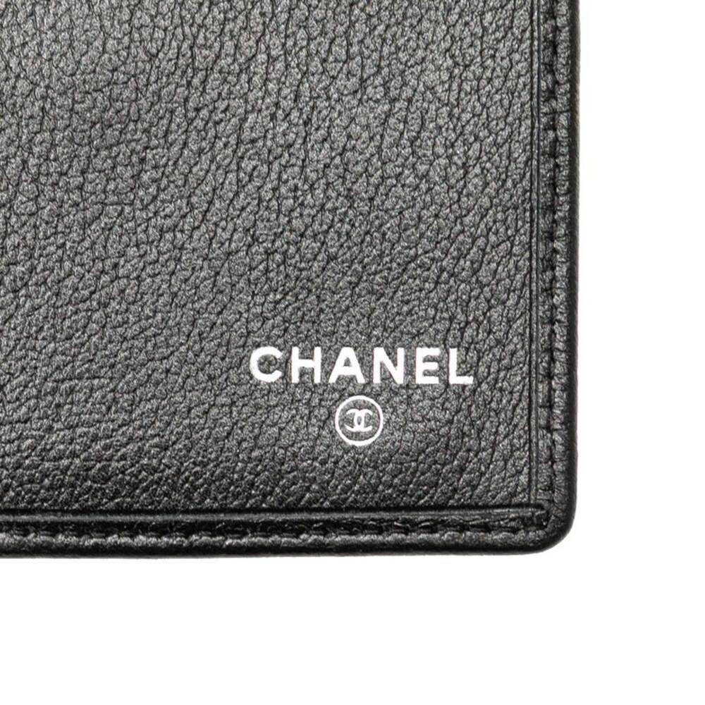 CHANEL Black Lambskin Leather Logo Wallet - Picture 7 of 10